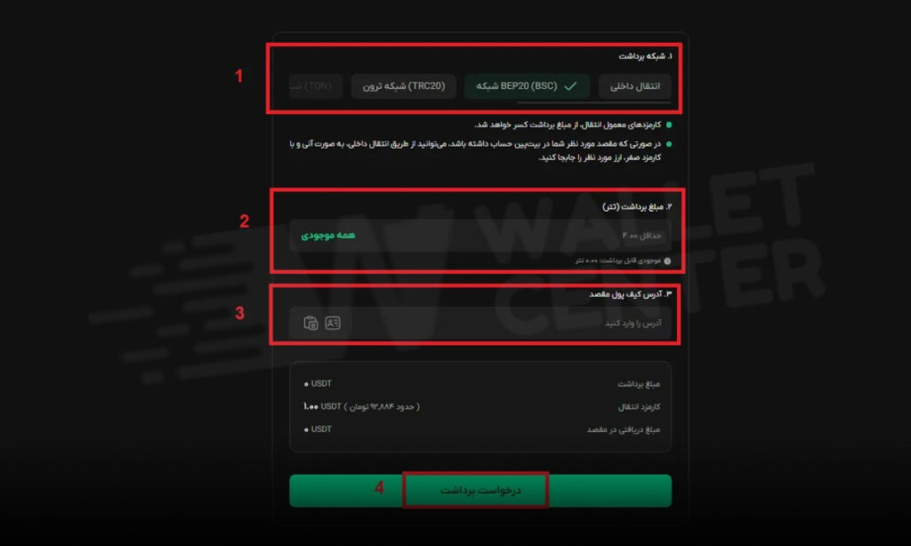 انتقال ارز دیجیتال از صرافی بیت پین