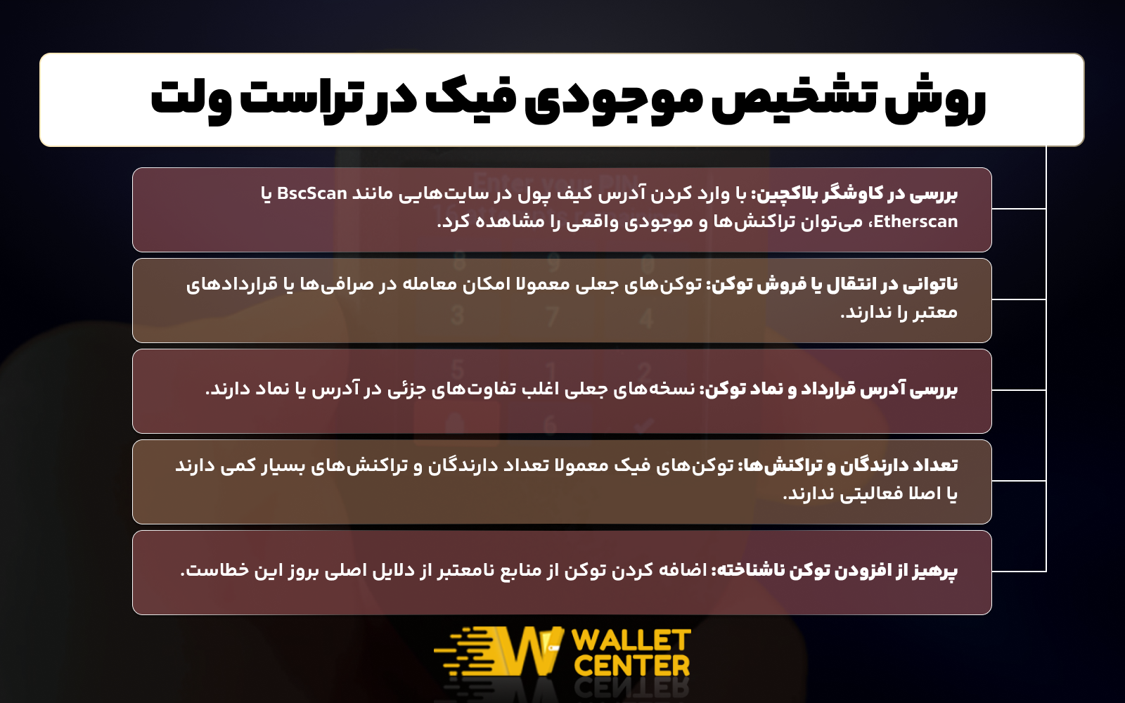 روش تشخیص موجودی فیک در تراست ولت