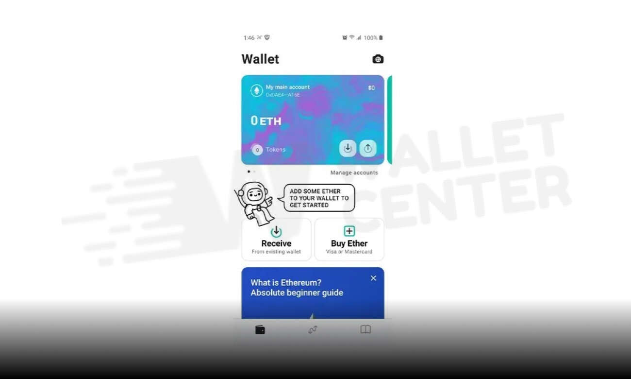 مرحله آخر نصب کیف پول مای اتر ولت