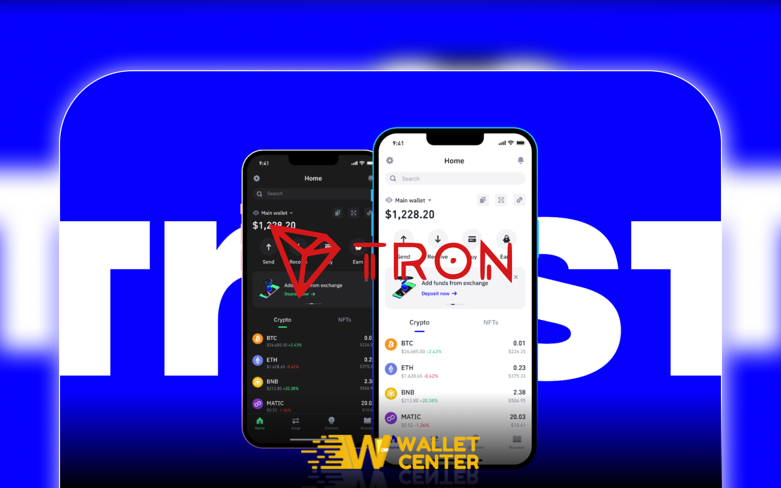 تبدیل تتر TRC20 در تراست ولت