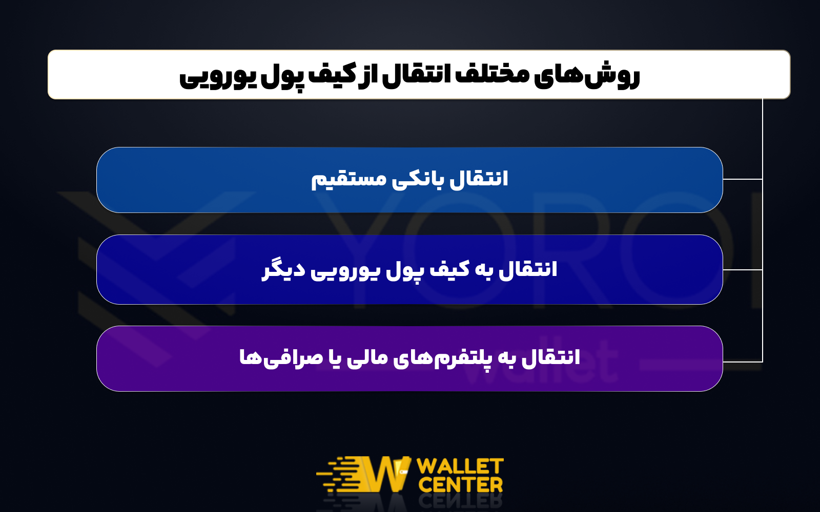 روش های مختلف انتقال از کیف پول یورویی